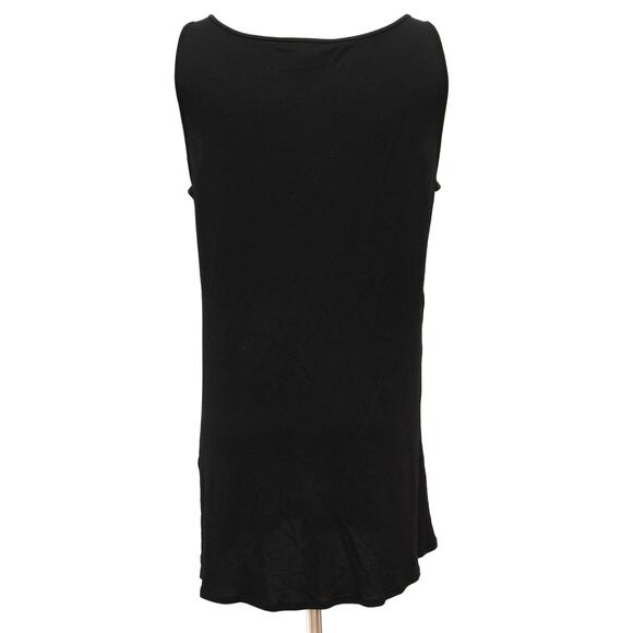Eileen Fisher Black Knit Stretchy 100% Crepe Silk Tank Tunic Size Medium - Picture 3 of 8